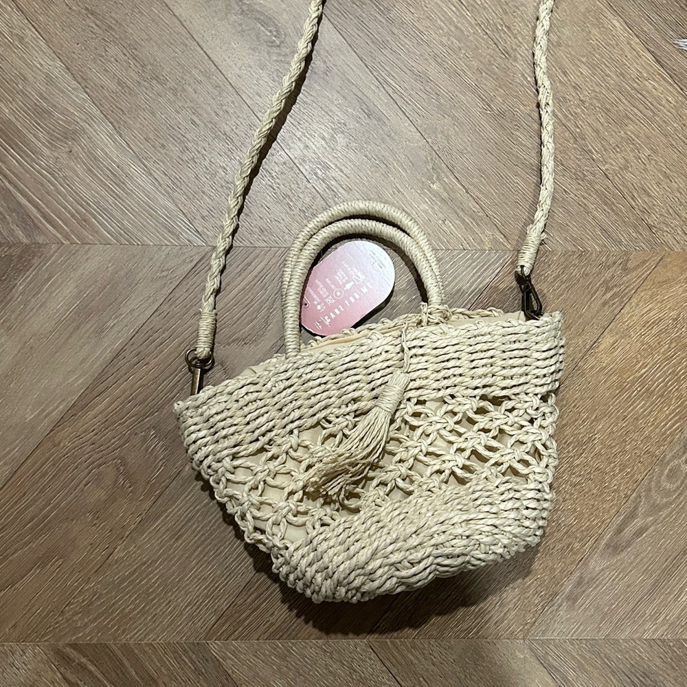 8 Other Reasons Cream Woven Mini Bag
